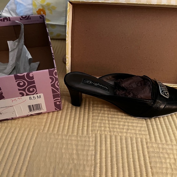 New Brighton Black and Silver Slip-On Loafers - Picture 2 of 9